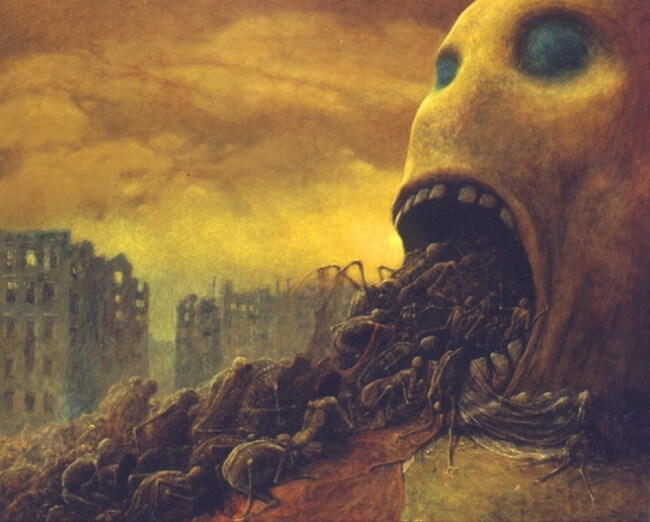 Zdzislaw Beksinski terrifying art 14