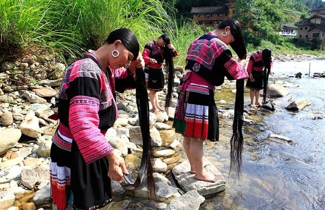 Women of the Yao ethnic group in China cut their hair once in their lives 5