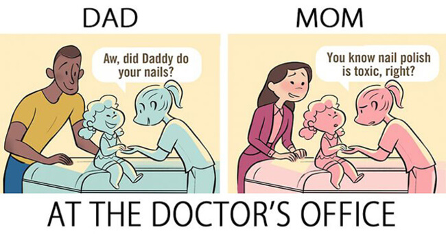 these-5-illustrations-show-how-differently-moms-and-dads-are-seen-in-public