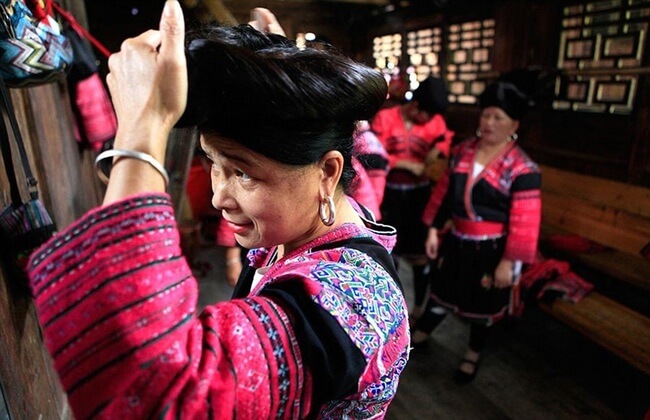 Women of the Yao ethnic group in China cut their hair once in their lives 2