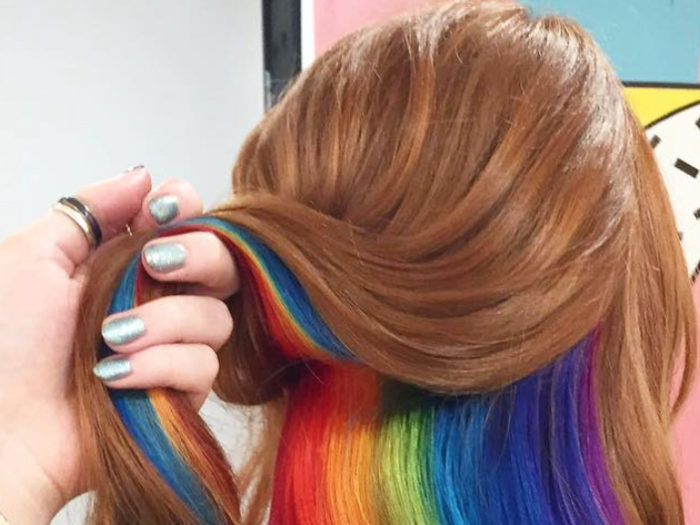 hidden rainbow hair