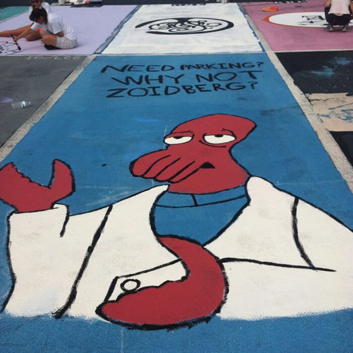 High School Seniors Express Themselves By Painting Their Parking Spot