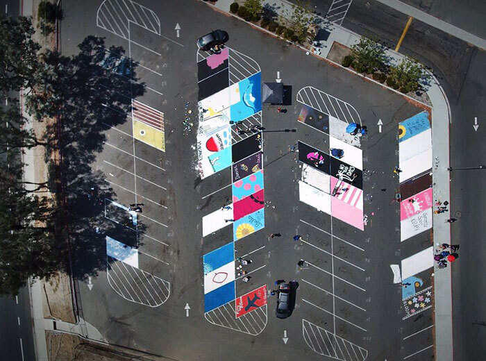 High School Seniors Express Themselves By Painting Their Parking Spot