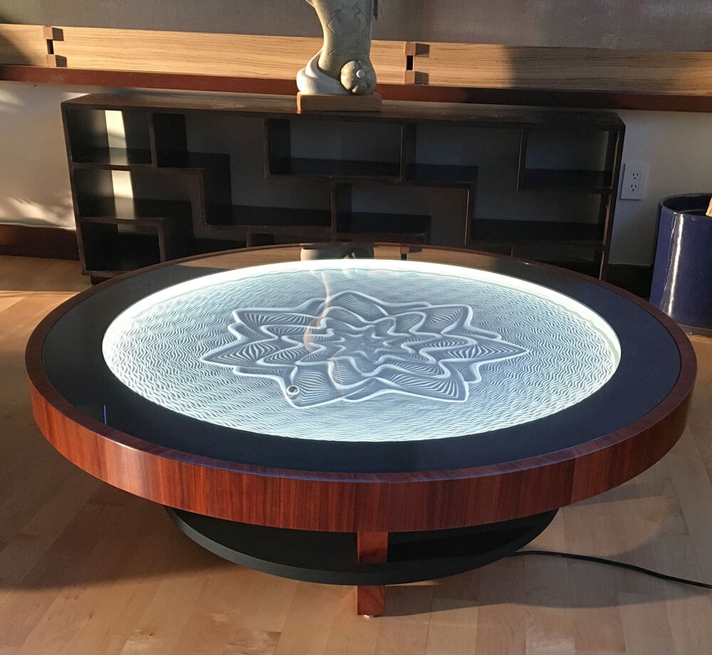 Bruce Shapiro Creates Mesmerizing Kinetic Sand Drawings Coffee Tables