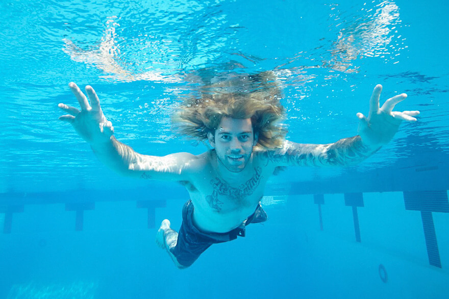 baby on nirvana nevermind cover