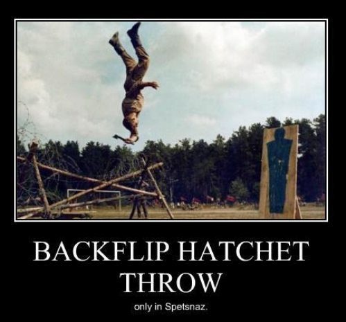 crazy pictures - insane hatchet throw