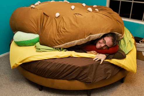 awesome and cool images - burger bed 