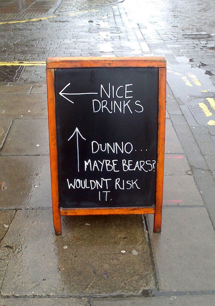 32 Funny Chalkboard Signs From Bars That Will Totally Get You Inside 