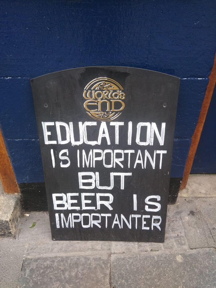 32 Funny Chalkboard Signs From Bars That Will Totally Get You Inside   Funny Chalkboard Signs 23 1 