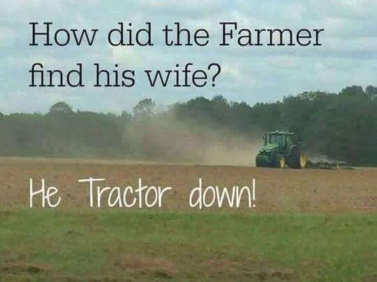 Tractor driving on a field