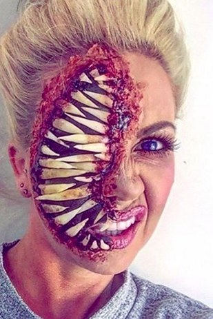 21 Scary Halloween Makeup Before And After That Will Creep 