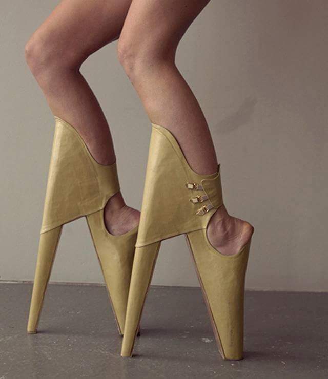 weird high heel shoes