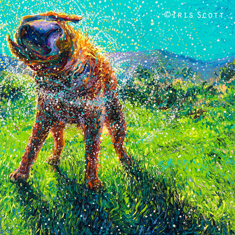 Artist Iris Scott Uses Only Her Hands And Some Paint To Create These Stunning Shaking Dogs Paintings