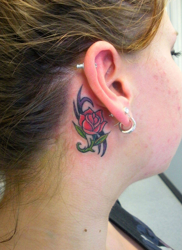 behind the ear tattoos (1)