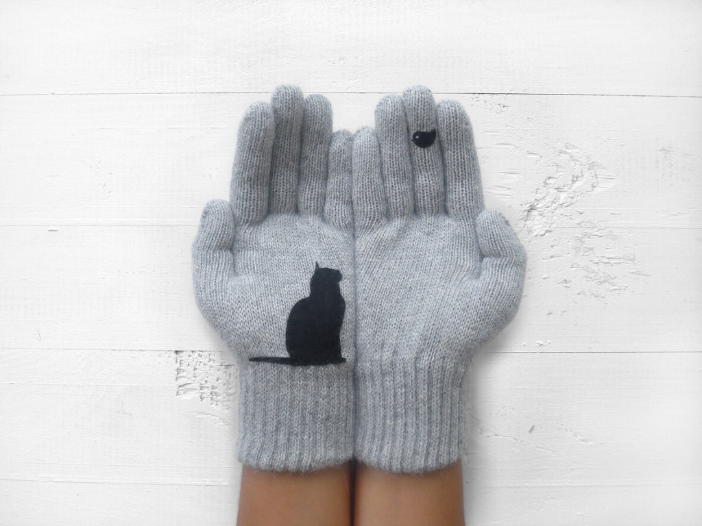 Cute Gloves Reveles Adorable Images When You Place Them Together