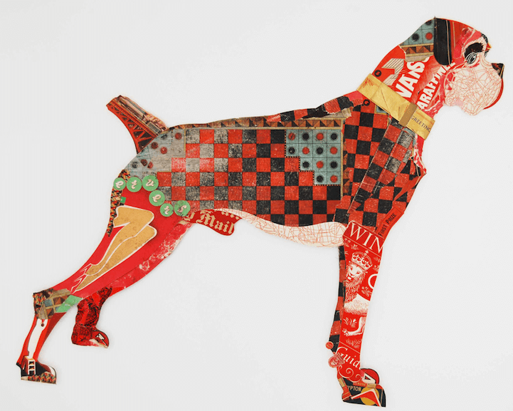 Peter Clark Creates Adorable Dog Collages Made From Layers Of Old ...