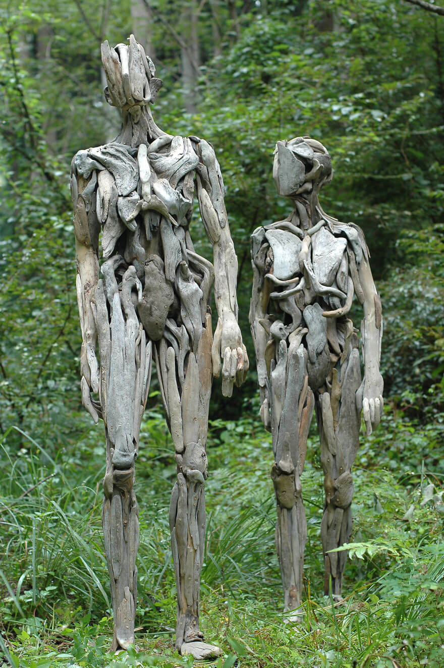 Nagato Iwasaki driftwood sculptures (1)