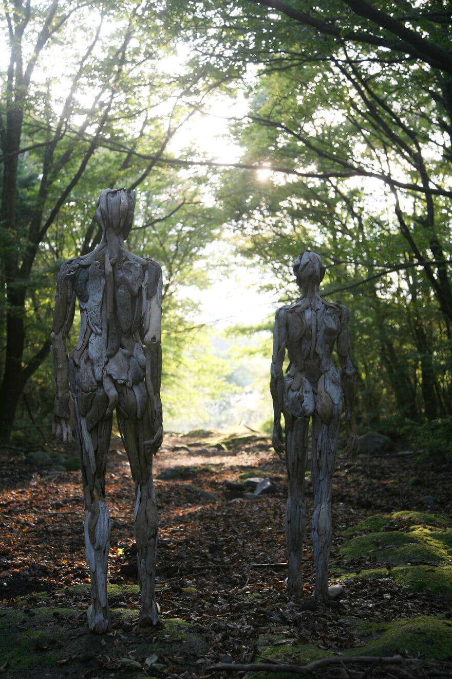 Nagato Iwasaki driftwood sculptures 3 (1)