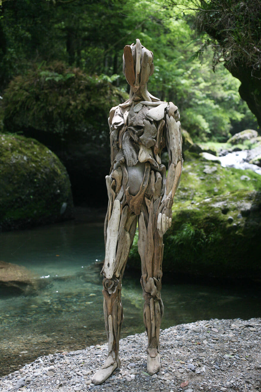 Nagato Iwasaki driftwood sculptures 4 (1)