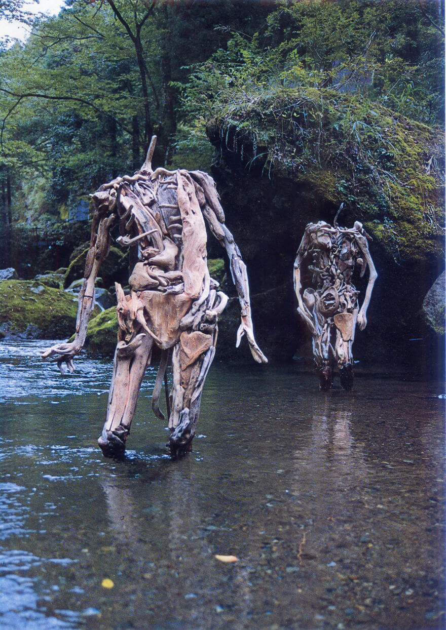 Nagato Iwasaki driftwood sculptures 5 (1)