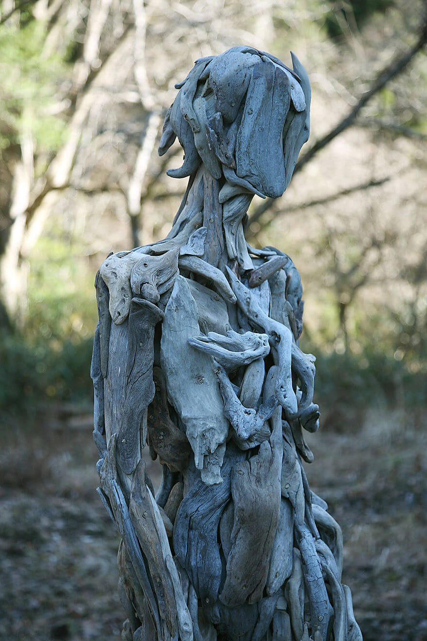 Nagato Iwasaki driftwood sculptures 7 (1)