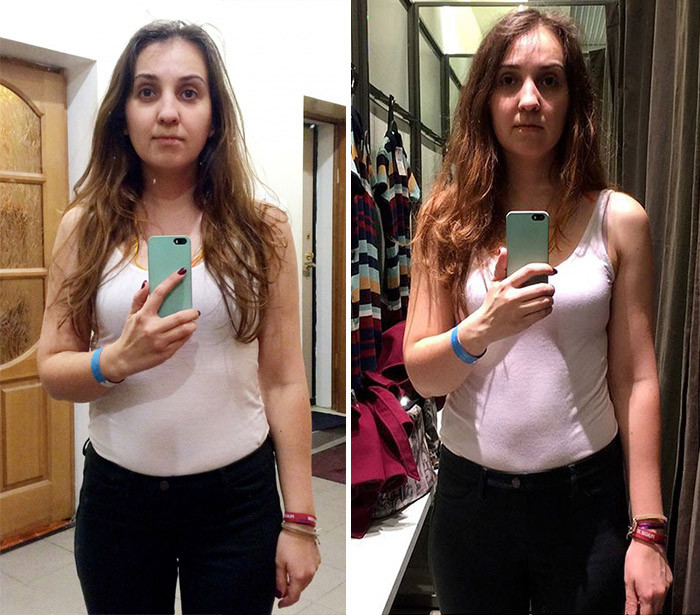 Same Girl Looks In Dressing Rooms In 11 Different Stores 3