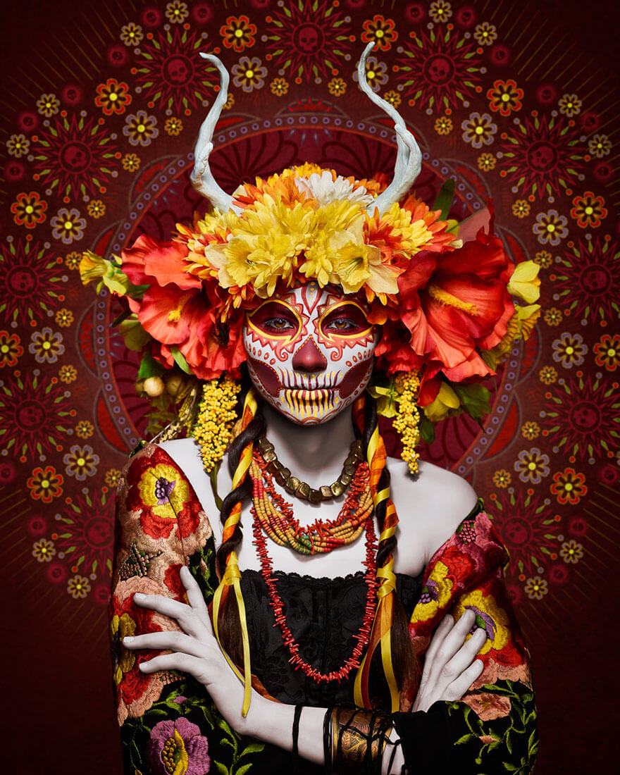 Beautiful Tribute Of Day Of The Dead Makeup. Las Muertas