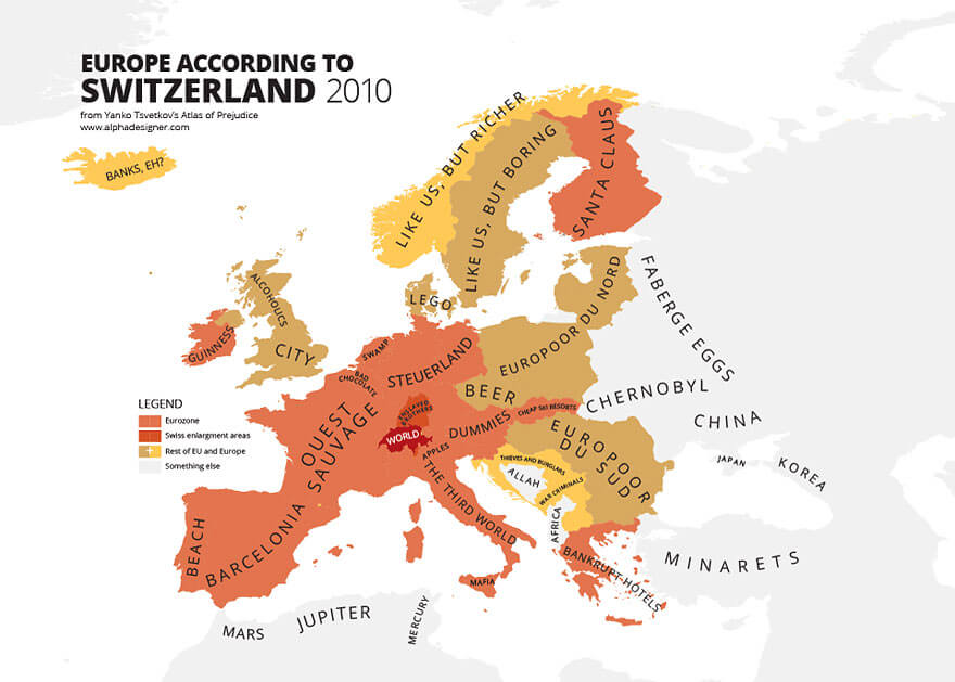 31 Funny Maps Of National Stereotypes And How People View