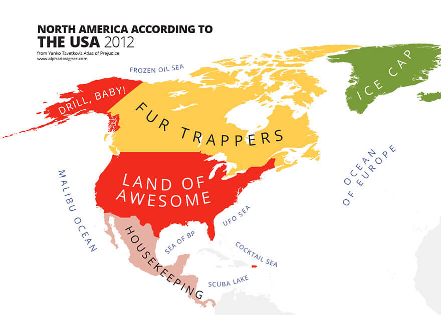 31 Funny Maps Of National Stereotypes And How People View The World 6043