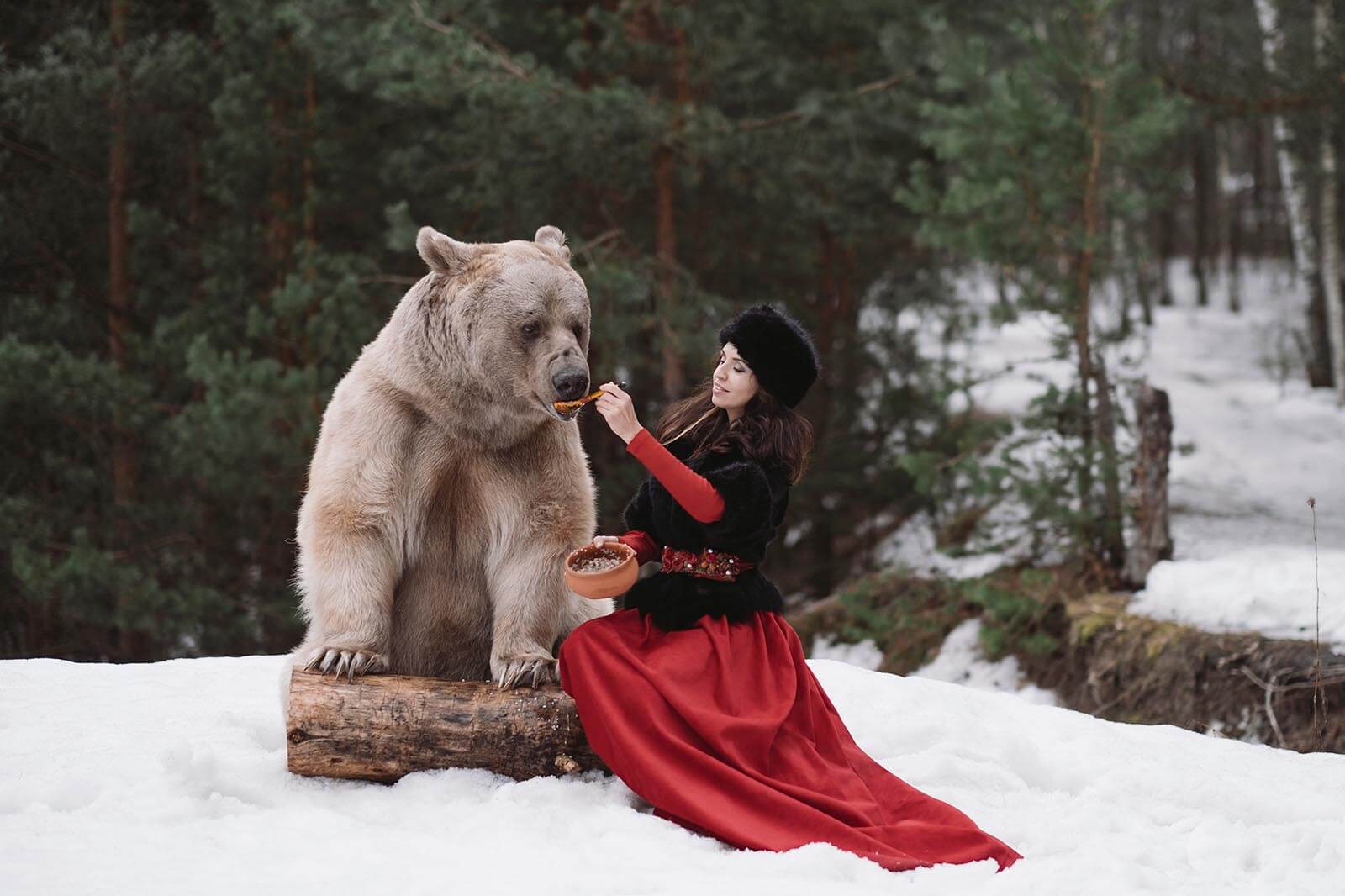 Olga Barantseva Takes Dreamlike Photos Of Animal Portraits With Real ...