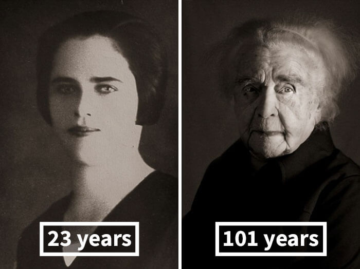 Young Vs Old Portraits Of People When They Were Young And Again At 100