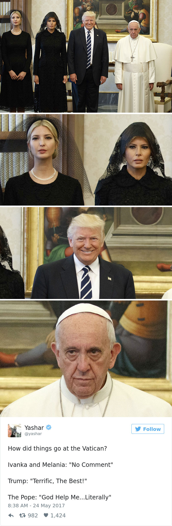 donald trump pope francis awkward photo 11