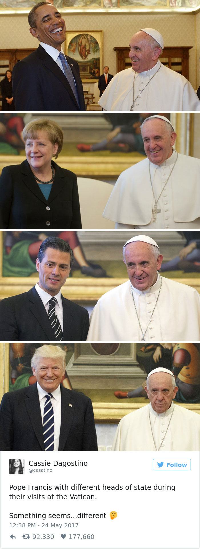 donald trump pope francis awkward photo 3