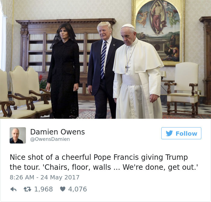 donald trump pope francis awkward photo 5