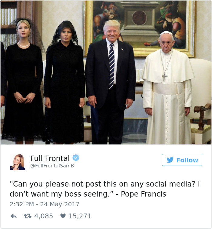 donald trump pope francis awkward photo 8