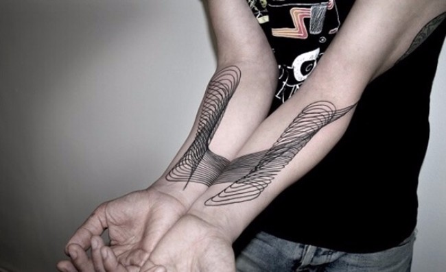 line geometry tattoo