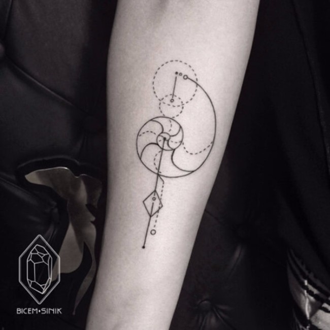geometric minimalist tattoo design triangle