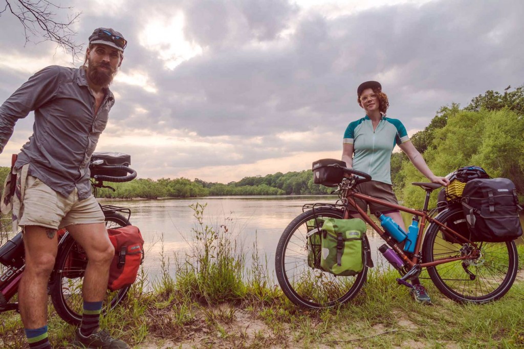 Couple Biking Across USA Collecting Trash Along Their Way