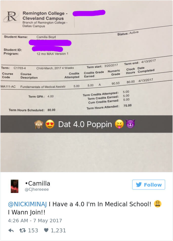 nicki minaj paying college tuition for students 5