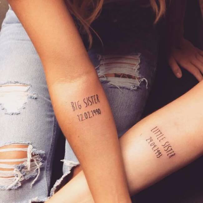 69 Sister Tattoos To Show That Special Bond Between Two Siblings   Sister Tattoos 21 