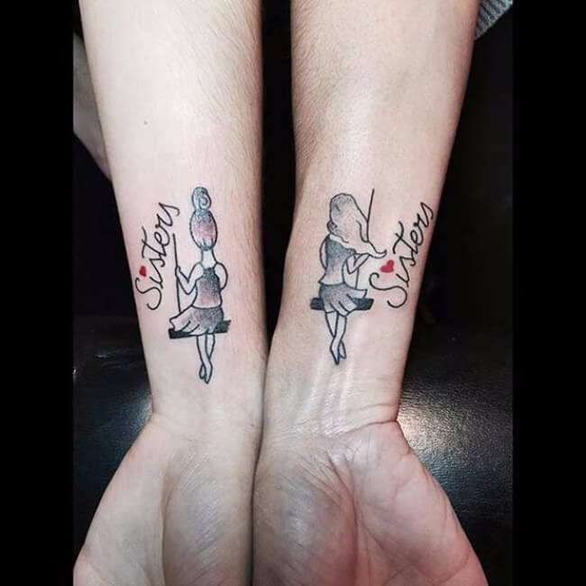 sister tattoo designs 5