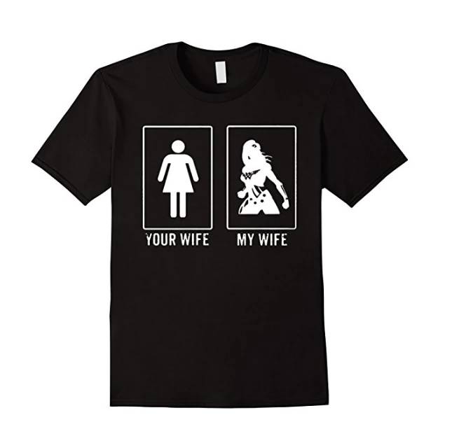Gal Gadots Husband's wonder woman T Shirt 7