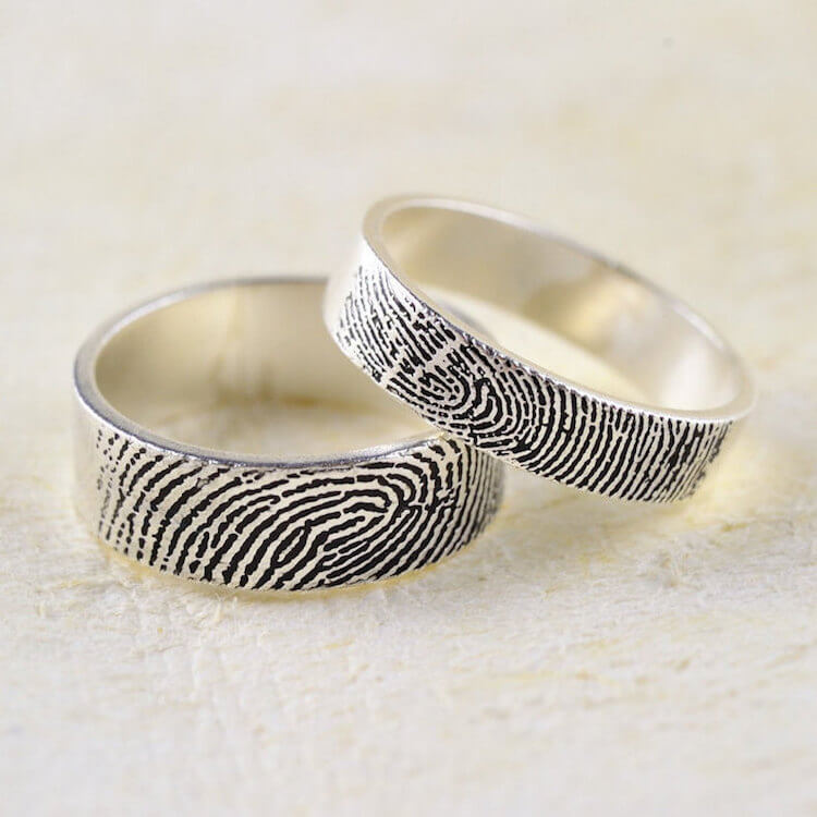 fingerprint wedding band