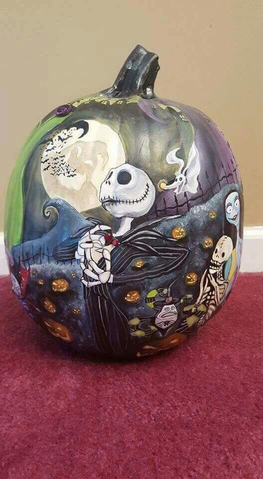 nightmare before christmas pumpkin carving 25