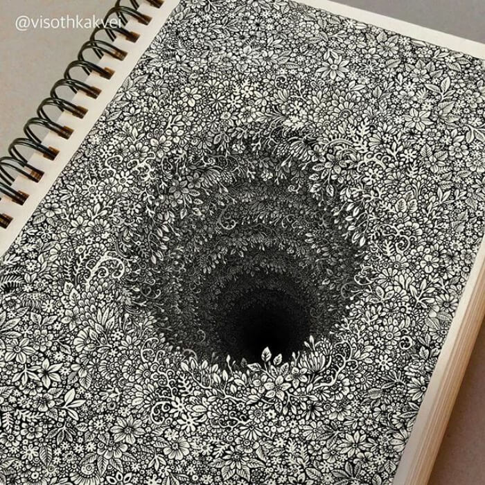 optical illusion drawings viso thkakvei