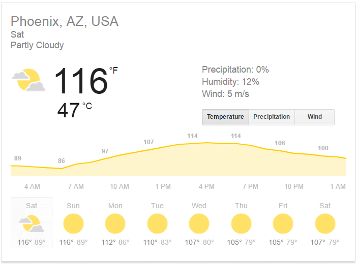 phoenix arizona heatwave pictures