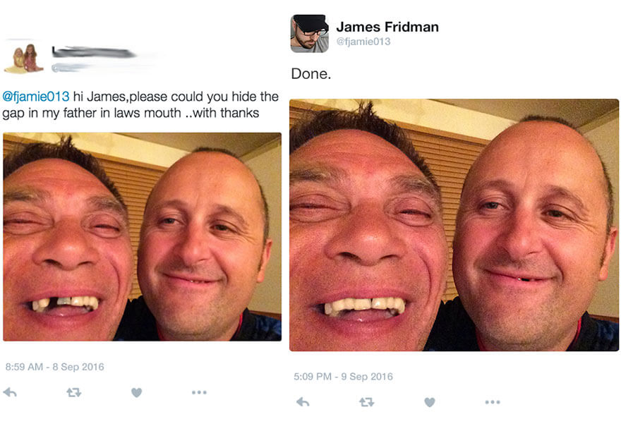 Photoshop Troll James Fridman Who Takes Photo Edit Requests Way Too 