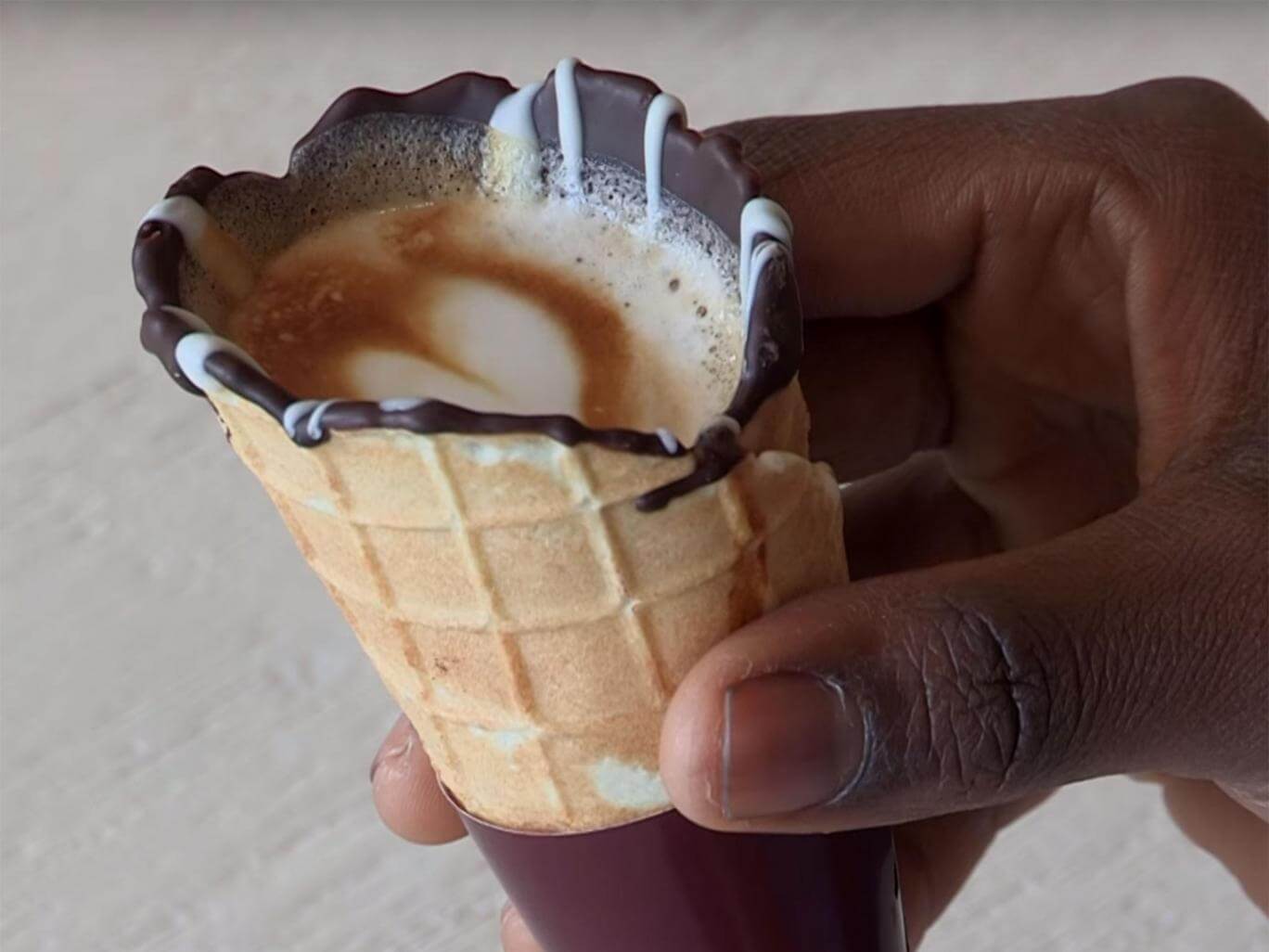 coffee in ice cream cone (1)