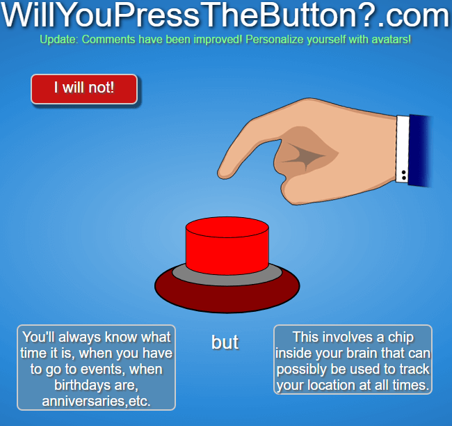 decide between red button meme