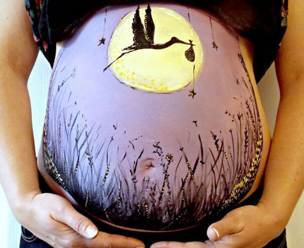 pregnancy bump paintings 13 (1)